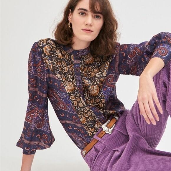 Antik Batik Keith Silk Blouse - Picture 1 of 8